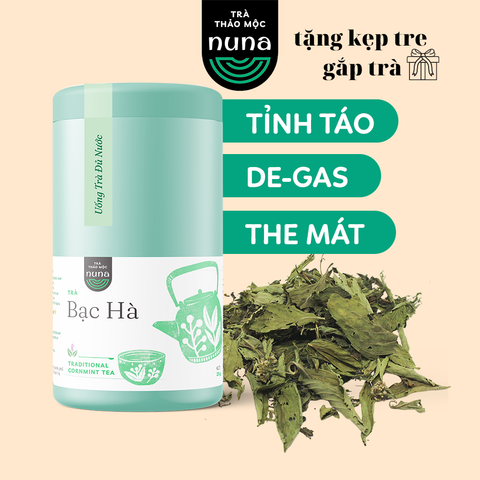  Trà Bạc Hà Lon Thiếc  Cao Cấp 25 Gram Tặng Kẹp Tre gắp Trà 