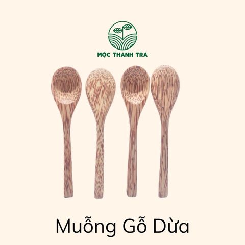  MUỖNG GỖ DỪA - Từ Gỗ Dừa tự nhiên ở Xứ Dừa Bến Tre, muỗng đẹp, bền và tiện lợi 