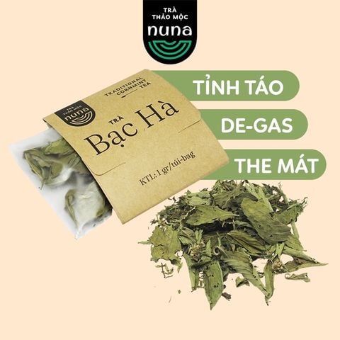  Trà Bạc Hà sấy khô Mộc Thanh Trà gói 1G, vị the mát, sảng khoái, giảm căng thẳng hiệu quả và cải thiện hôi miệng 