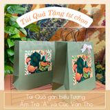  Túi Giấy Quà Tặng Mộc Thanh Trà, Túi giấy màu xanh sang trọng - chất giấy dày dặn, thân thiện môi trường, chịu lực 2-3kg 
