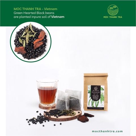  Trà đậu đen xanh lòng - Cỏ ngọt - Hà thủ ô Mộc Thanh Trà túi 100G (có 2 túi lọc 50G) - Trà giải nhiệt 