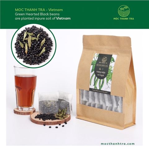  Đậu Đen Xanh Lòng Rang Mộc - Cỏ Ngọt Mộc Thanh Trà, Trà hỗ trợ thanh lọc gan thận, kiêng đường 