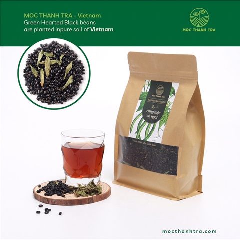  Đậu Đen Xanh Lòng Rang Mộc - Cỏ Ngọt Mộc Thanh Trà, Trà hỗ trợ thanh lọc gan thận, kiêng đường 