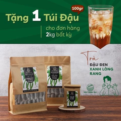  TẶNG 1 túi trà giải nhiệt - Mua Combo 2kg Trà Đậu - Cỏ Ngọt - Hà thủ ô với giá KHÔNG đổi được tặng thêm 1 túi trà 100G 
