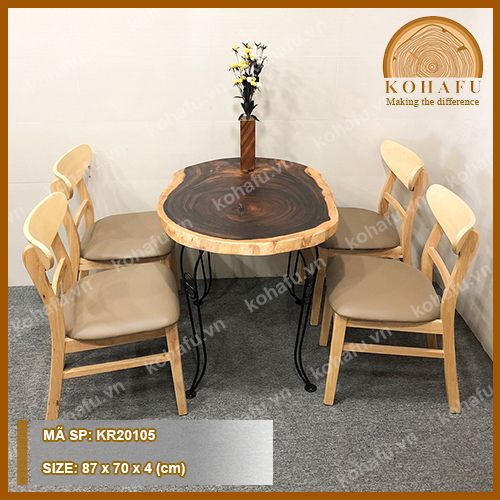 MẶT BÀN TRÒN GỖ ME TÂY KR20105