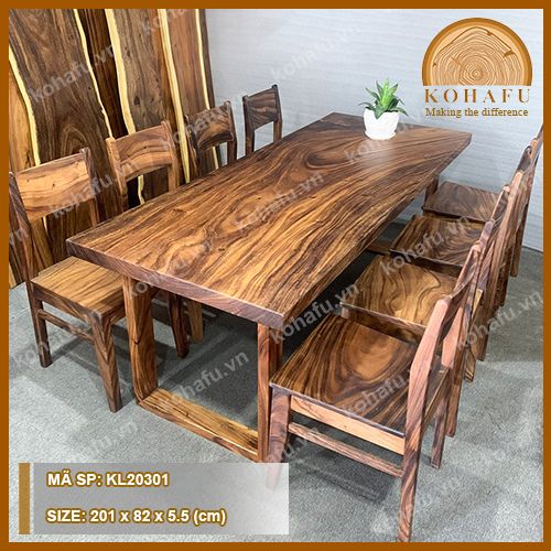 MẶT BÀN DÀI GỖ ME TÂY KL20301
