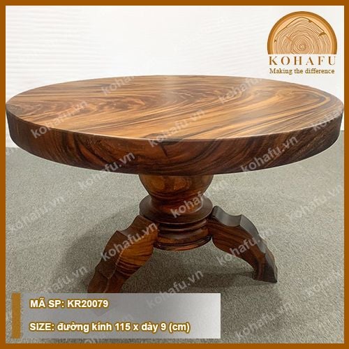BÀN TRÒN GỖ ME TÂY KR20079