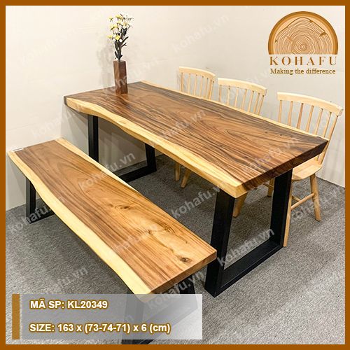 MẶT BÀN DÀI GỖ ME TÂY KL20349