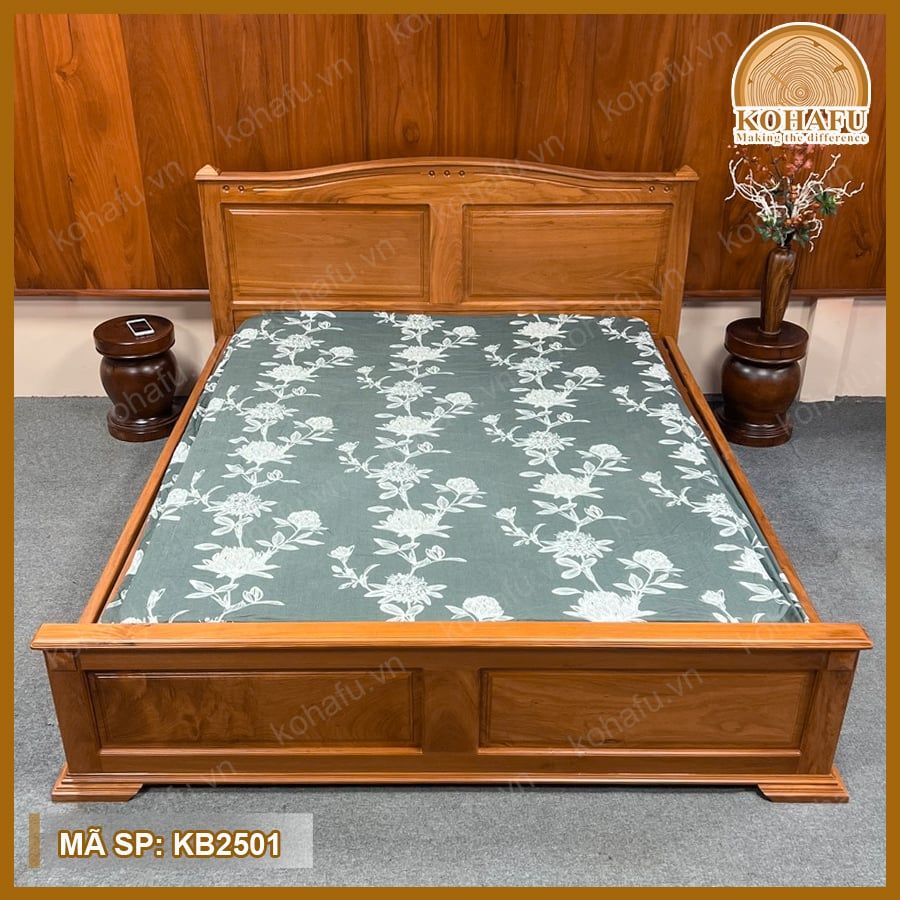 Giường Ngủ Gỗ Gõ Đỏ KB2501