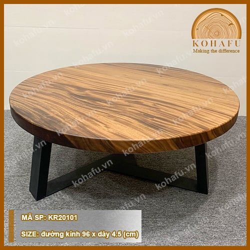 MẶT BÀN TRÒN GỖ ME TÂY KR20101