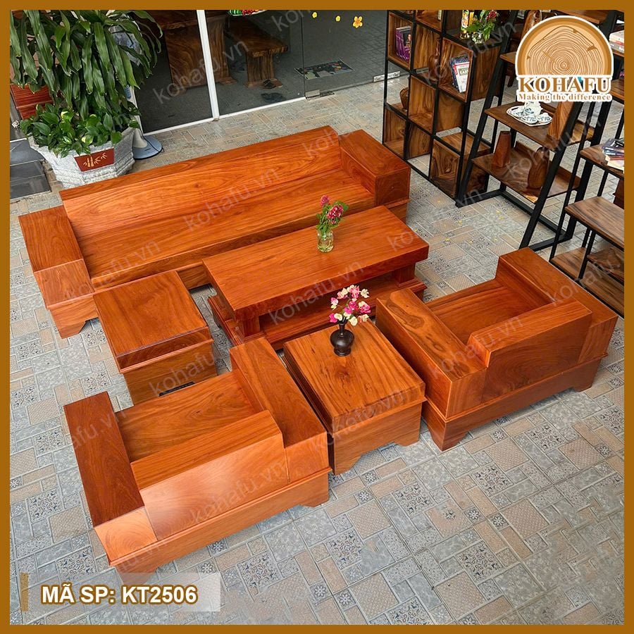 Sofa Gỗ Gõ Đỏ KT2506
