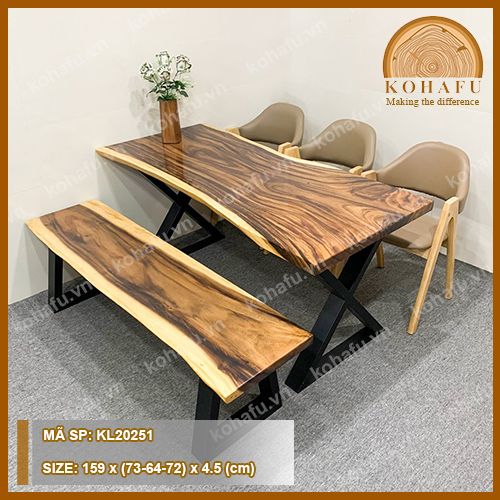 BÀN DÀI GỖ ME TÂY KL20251