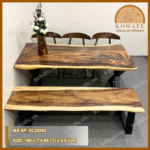 MẶT BÀN DÀI GỖ ME TÂY KL20253