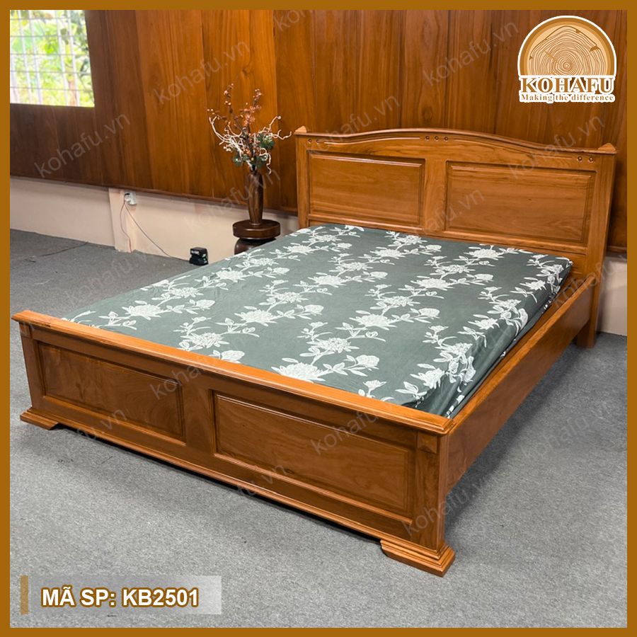 Giường Ngủ Gỗ Gõ Đỏ KB2501