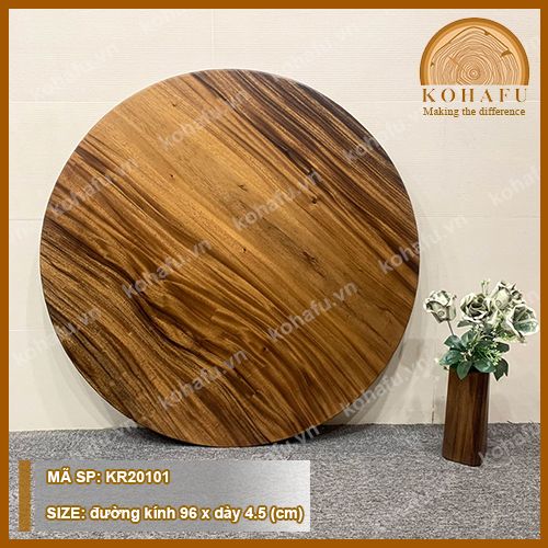 MẶT BÀN TRÒN GỖ ME TÂY KR20101