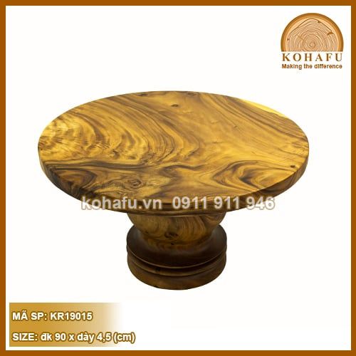 MẶT BÀN TRÒN GỖ ME TÂY KR19015