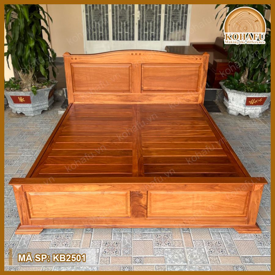 Giường Ngủ Gỗ Gõ Đỏ KB2501