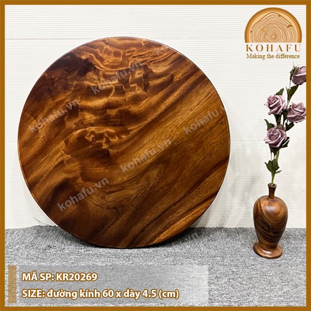 MẶT BÀN TRÒN GỖ ME TÂY KR20269
