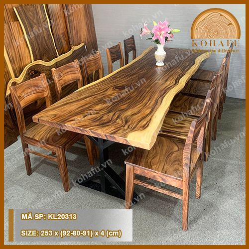 MẶT BÀN DÀI GỖ ME TÂY KL20313