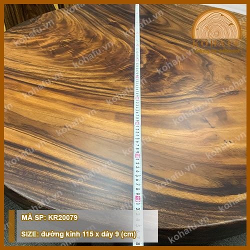 BÀN TRÒN GỖ ME TÂY KR20079