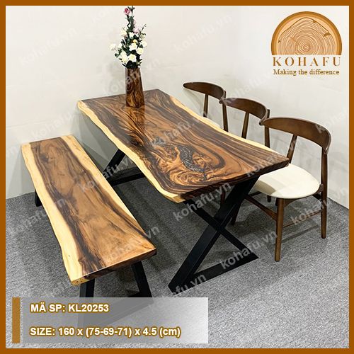MẶT BÀN DÀI GỖ ME TÂY KL20253