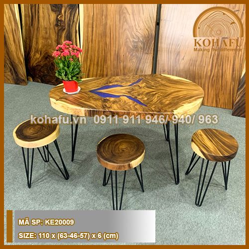 Mặt bàn tròn Epoxy KE20009