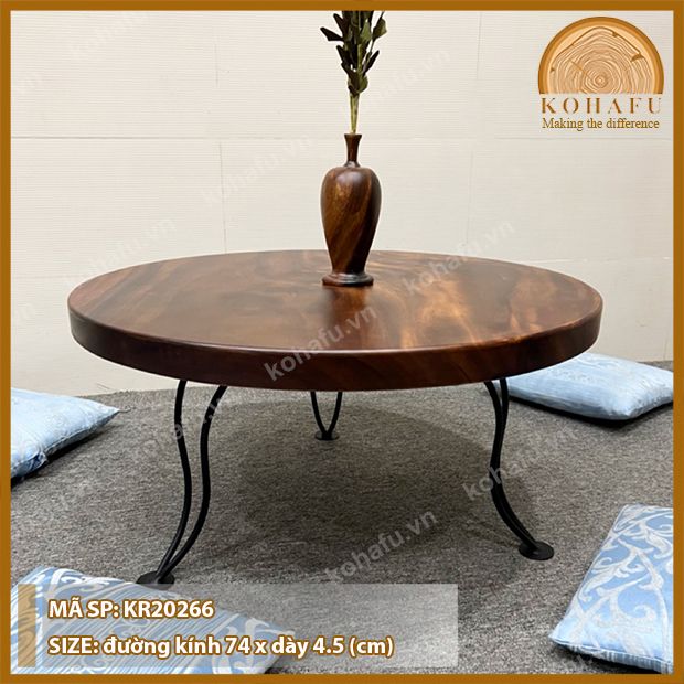 MẶT BÀN TRÒN GỖ ME TÂY KR20266