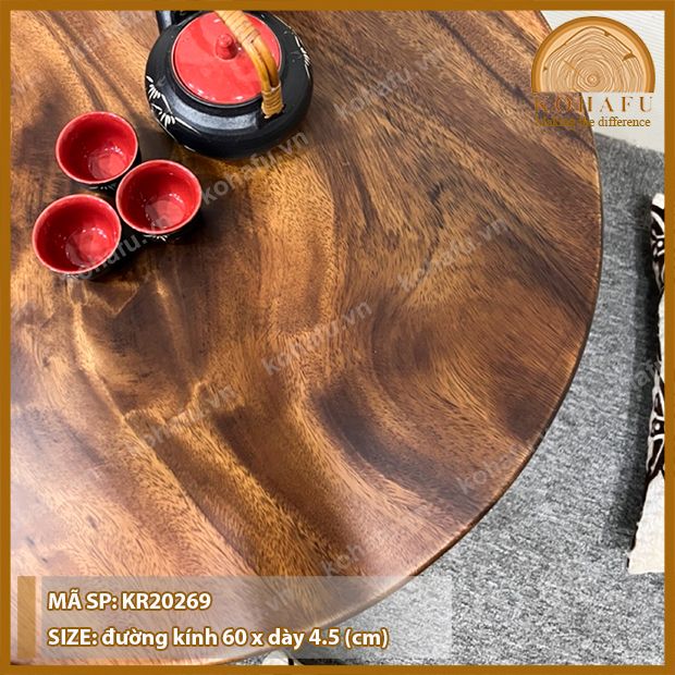 MẶT BÀN TRÒN GỖ ME TÂY KR20269