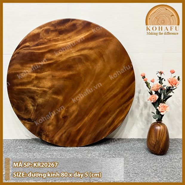 MẶT BÀN TRÒN GỖ ME TÂY KR20267