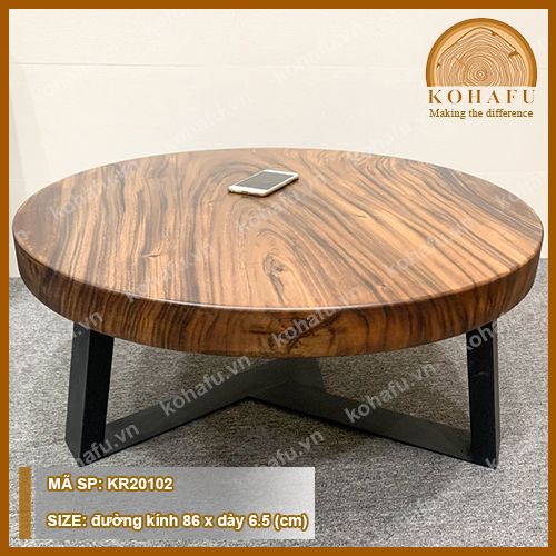 MẶT BÀN TRÒN GỖ ME TÂY KR20102