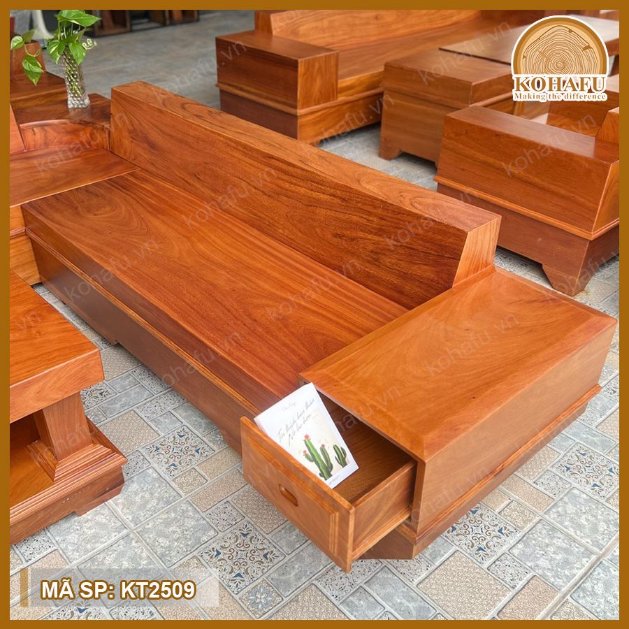 Sofa Gỗ Gõ Đỏ KT2509