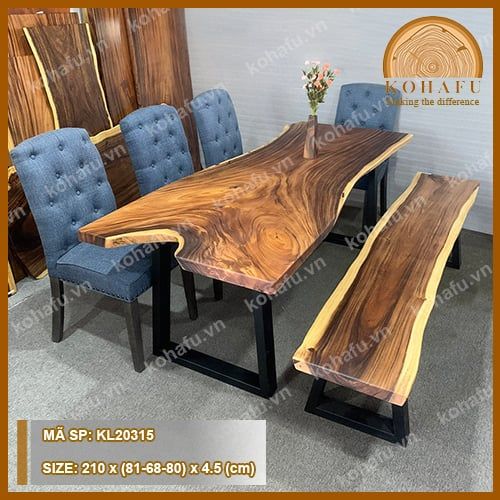 MẶT BÀN DÀI GỖ ME TÂY KL20315