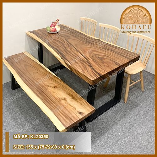 MẶT BÀN DÀI GỖ ME TÂY KL20350