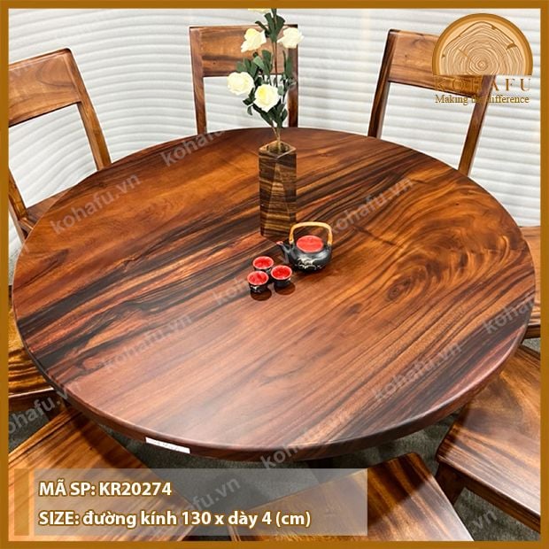 BỘ BÀN TRÒN 8 GHẾ KR20274