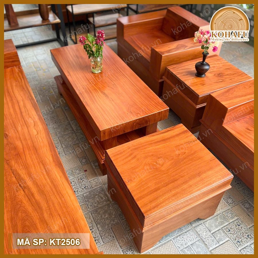 Sofa Gỗ Gõ Đỏ KT2506