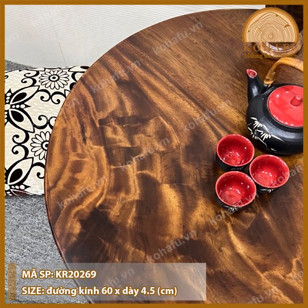 MẶT BÀN TRÒN GỖ ME TÂY KR20269