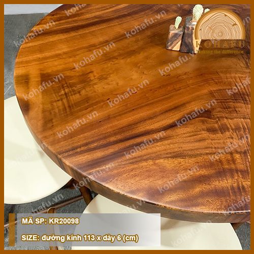 BÀN TRÒN GỖ ME TÂY KR20098