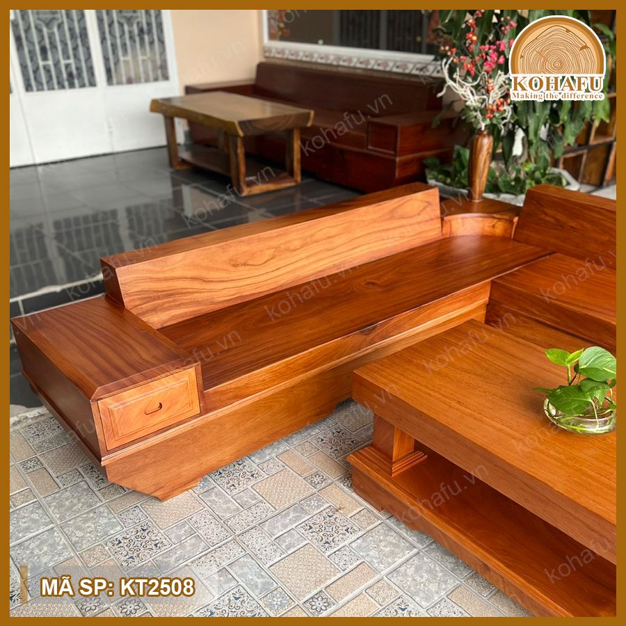 Sofa Gỗ Gõ Đỏ KT2508
