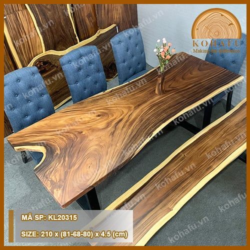 MẶT BÀN DÀI GỖ ME TÂY KL20315