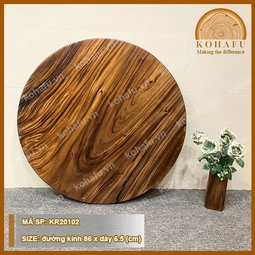MẶT BÀN TRÒN GỖ ME TÂY KR20102