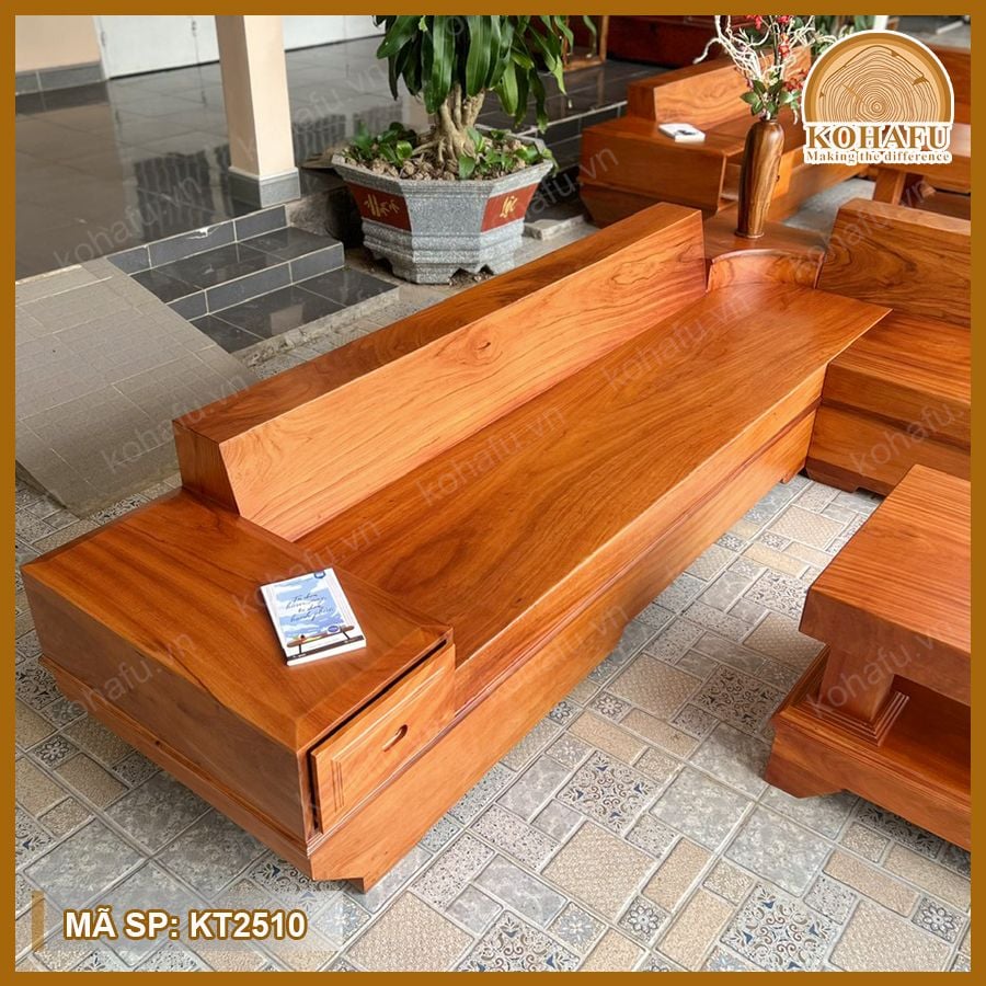 Sofa Gỗ Gõ Đỏ KT2510