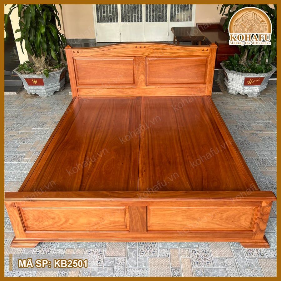 Giường Ngủ Gỗ Gõ Đỏ KB2501