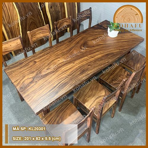 MẶT BÀN DÀI GỖ ME TÂY KL20301