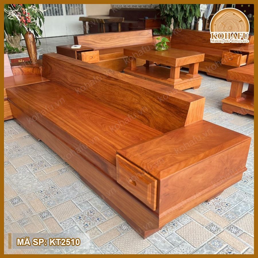 Sofa Gỗ Gõ Đỏ KT2510