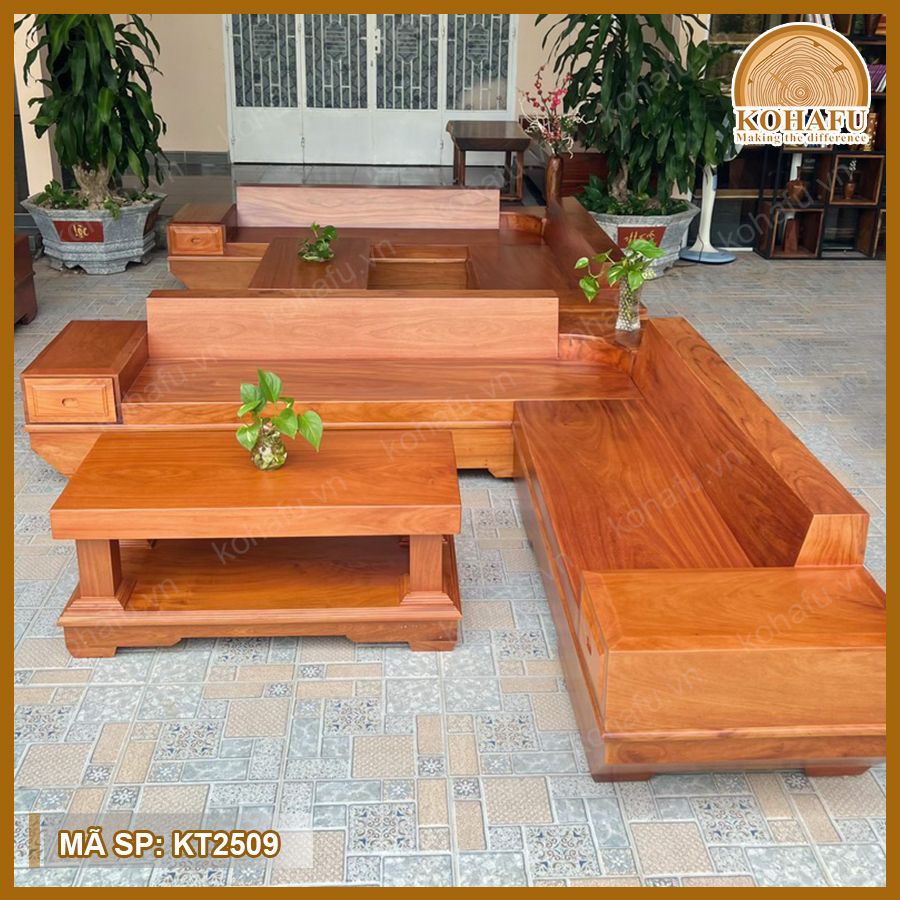 Sofa Gỗ Gõ Đỏ KT2509