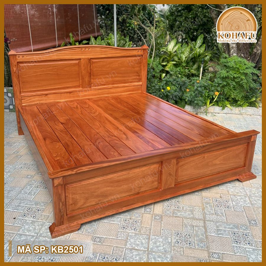 Giường Ngủ Gỗ Gõ Đỏ KB2501