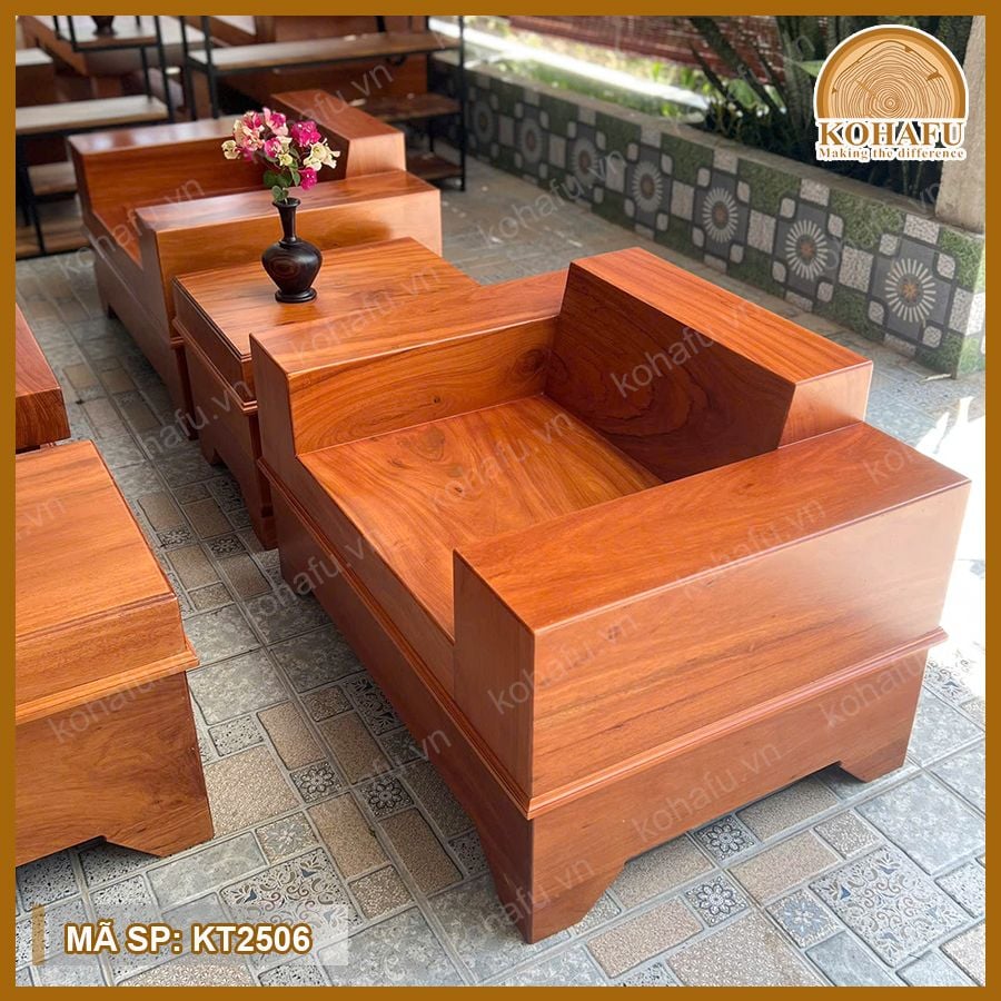 Sofa Gỗ Gõ Đỏ KT2506
