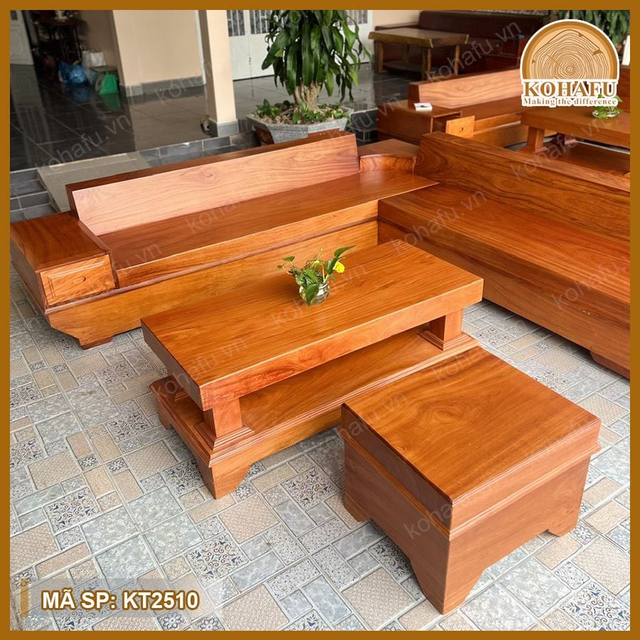 Sofa Gỗ Gõ Đỏ KT2510