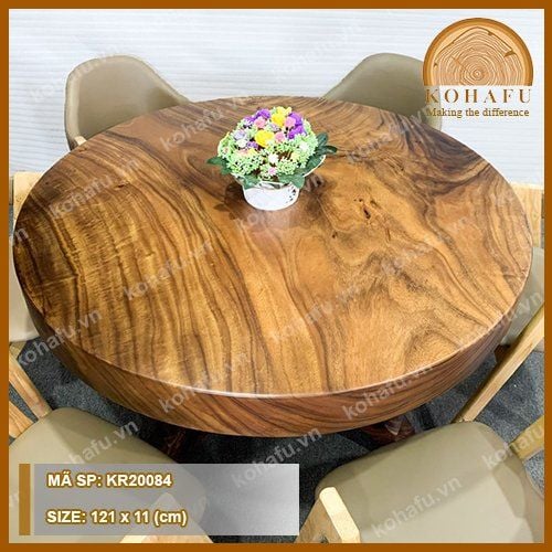 MẶT BÀN TRÒN GỖ ME TÂY KR20084