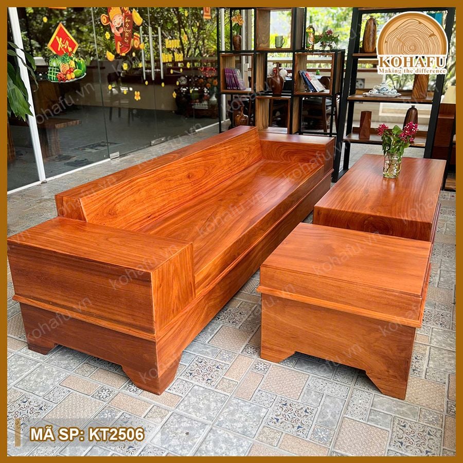 Sofa Gỗ Gõ Đỏ KT2506